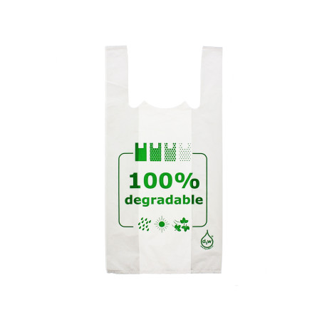 Sacchetto di Plastica Canottiera 100% Degradabile 40x60cm (3000 Pezzi)