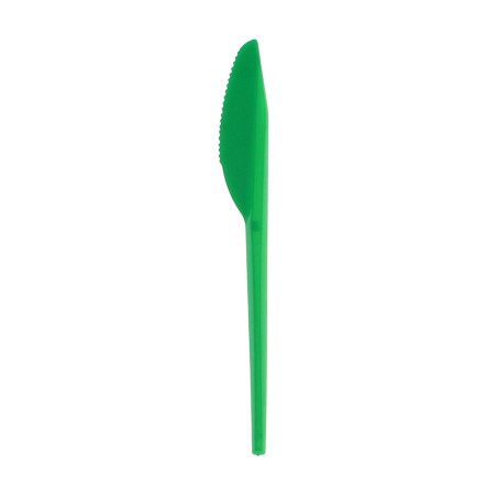 Coltello di Plastica PS Verde 165 mm (15 Pezzi)
