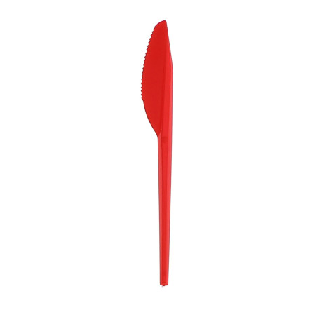 Coltello di Plastica PS Rosso 165 mm (15 Pezzi)