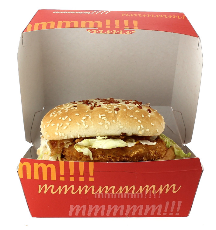 Scatola Hamburger XXL 14,5x14,5x8 cm 