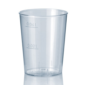 Bicchiere di Plastica Rigida Trasparente PS 40 ml 