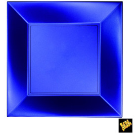 Piatto Plastica Piano Blu PP 290mm (12 Pezzi)