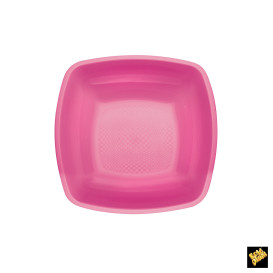 Piatto Plastica Fondo Fucsia Square PP 180mm (300 Pezzi)