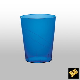 Bicchiere di Plastica Moon Blu Trasp. PS 350ml (400 Pezzi)