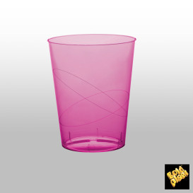 Bicchiere di Plastica Moon Fucsia Trasp. PS 350ml (400 Pezzi)