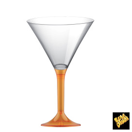 Coppa Plastica Cocktail Gambo Arancione Transp. 185ml 2P (200 Pezzi)