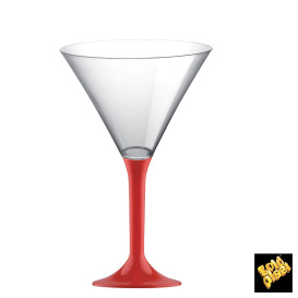 Coppa Plastica Cocktail Gambo Red 185ml 2P (20 Pezzi)
