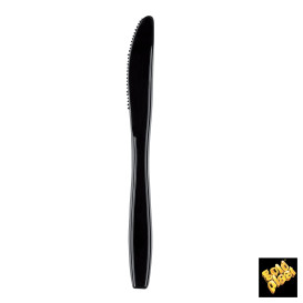 Coltello di Plastica Premium PS Nero 190mm (1000 Pezzi)