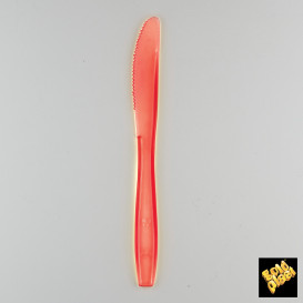 Coltello di Plastica PS Premium Rosso 190mm (1000 Pezzi)