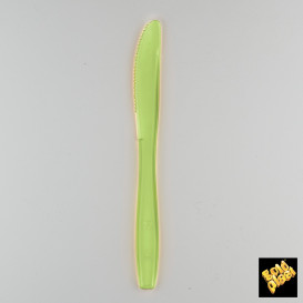 Coltello di Plastica PS Premium Verde Lime 190mm (50 Pezzi)