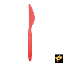 Coltello di Plastica Easy PS Rosso 185mm (500 Pezzi)