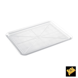 Vassoio Plastica Tray Trasparente 37x50cm (4 Pezzi)