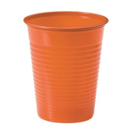Bicchiere di Plastica Arancione PS 200ml (50 Pezzi)