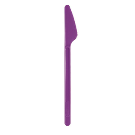 Coltello di Plastica Viola PS 175mm (20 Pezzi)