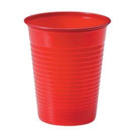 Bicchiere di Plastica PS Rosso 200ml Ø7cm (1500 Pezzi)