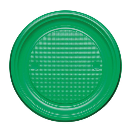 Piatto di Plastica PS Piano Verde Ø170mm (1100 Pezzi)