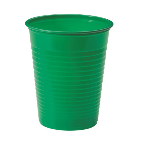 Bicchiere di Plastica PS Verde 200ml Ø7cm (50 Pezzi)