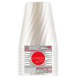 Bicchiere di Plastica PP "X-Table" Perla 320ml (128 Pezzi)