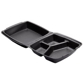 Contenitori EPS Lunchbox 3 Sco. Nero 210x200mm (200 Pezzi)