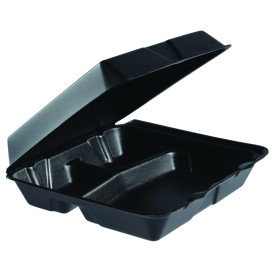 Contenitori EPS MenuBox 3 Sco. Nero 240x235mm (100 Pezzi)