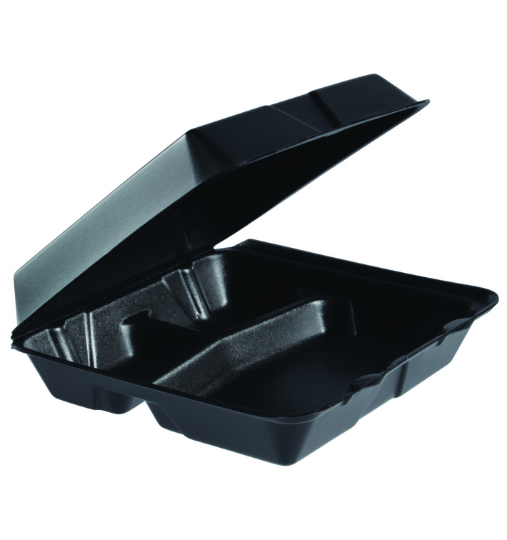 Contenitori EPS MenuBox 3 Sco. Nero 240x235mm (100 Pezzi)