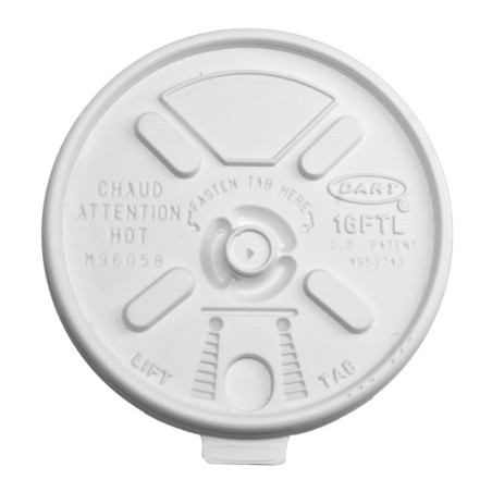 Coperchio "Lift n' Lock" PS Bianco Ø9,4cm (100 Pezzi)