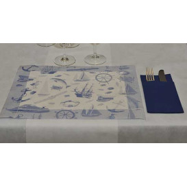 Tovaglietta di Carta 30x40cm "Marinaio" Blu 50g (500 Pezzi)