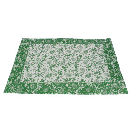 Tovaglietta di Carta 30x40cm "Cachemire" Verde 50g (2500 Pezzi)