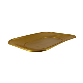 Vassoio di Plastica PP "X-Table" Oro 330x230mm (60 Pezzi)