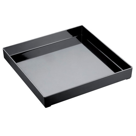 Vassoio di Plastica Tray Nero 30x30cm (9 Pezzi)