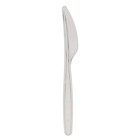 Coltello di Plastica PS Transparente 175mm (20 Pezzi)