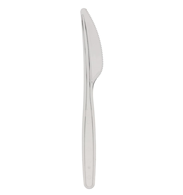 Coltello di Plastica PS Transparente 175mm (600 Pezzi)