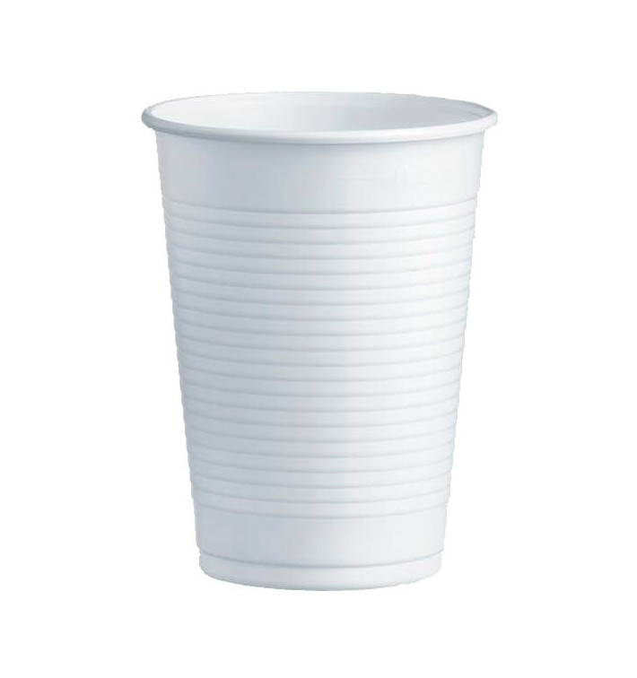 Bicchiere di Plastica PS Bianco 230ml Ø7,0cm (3000 Pezzi)