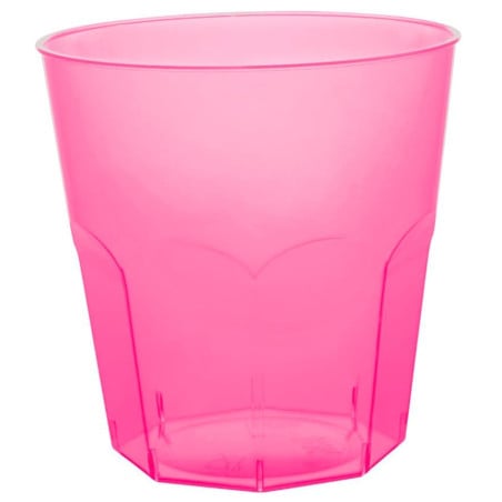 Bicchiere di Plastica Fucsia Trasp. PS Ø73mm 220ml (50 Pezzi)