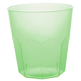 Bicchiere di Plastica Verde Trasp. PS Ø73mm 220ml (1000 Pezzi)