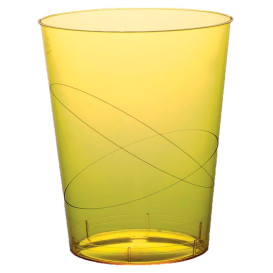 Bicchiere di Plastica Moon Giallo Trasp. PS 350ml (400 Pezzi)