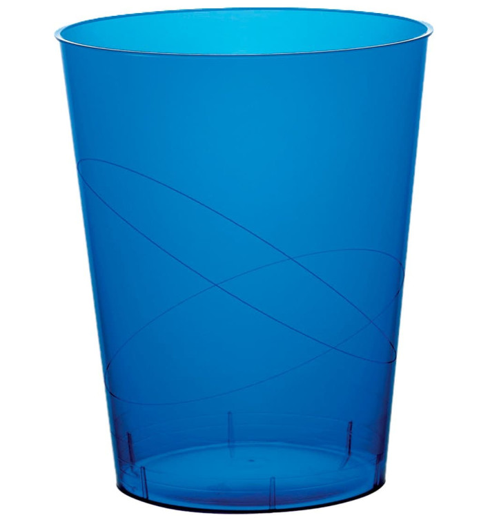 Bicchiere di Plastica Moon Blu Trasp. PS 350ml (400 Pezzi)