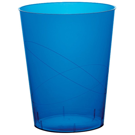 Bicchiere di Plastica Moon Blu Trasp. PS 350ml (400 Pezzi)