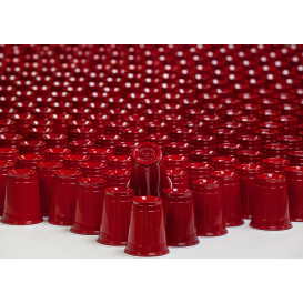 Bicchiere Rosso Plastica di PS 470ml (50 Pezzi)