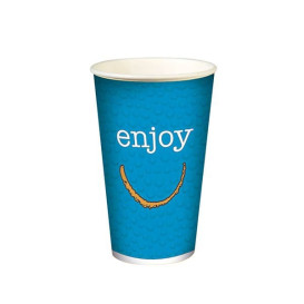 Bicchiere di Carta 16 Oz/500 ml "Enjoy" Ø9,0cm (1000 Pezzi)