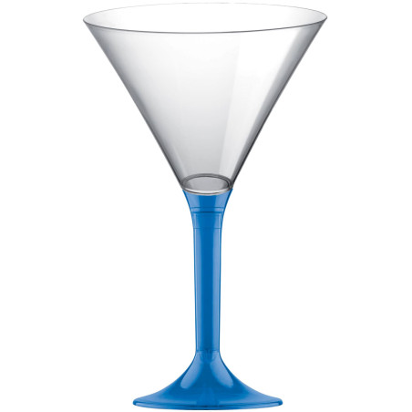 Coppa Plastica Cocktail Gambo Blu Transp. 185ml 2P (200 Pezzi)