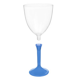 Calice Plastica Vino Gambo Blu Transp. 300ml 2P (200 Pezzi)