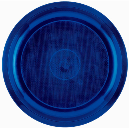 Piatto di Plastica Blu Round PP Ø290mm (25 Pezzi)