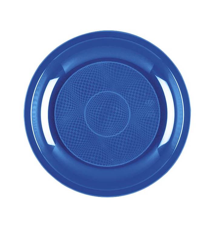 Piatto Plastica Dessert Blu Mediterranean Round PP Ø185mm (50 Pezzi)