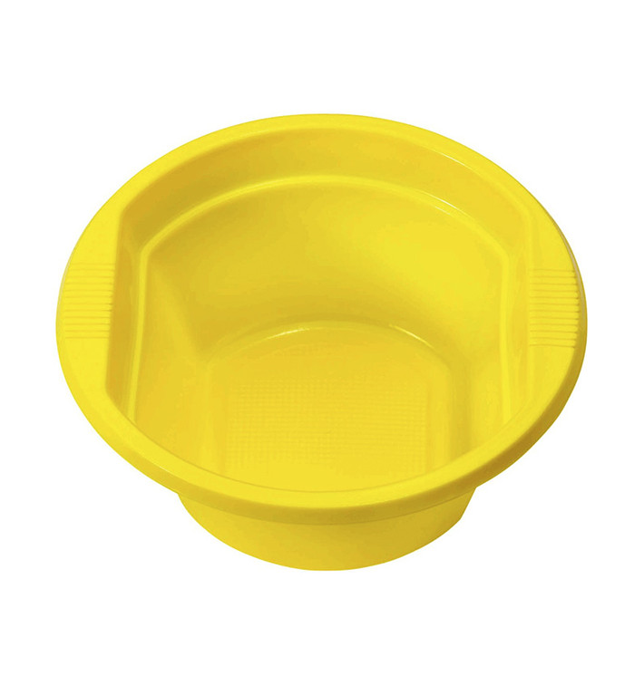 Ciotola di Plastica PS Giallo 250ml Ø12cm (660 Pezzi)