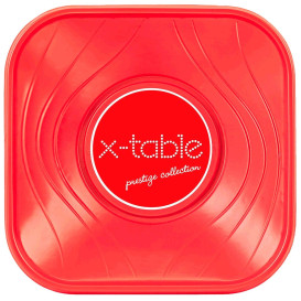 Ciotola Plastica PP "X-Table" Rosso 18x18cm (112 Pezzi)
