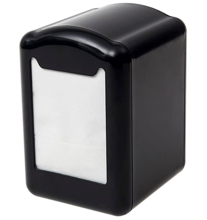 Dispenser Tovaglioli Miniservis Plastica Nero 17x17cm (1 Pezzi) 