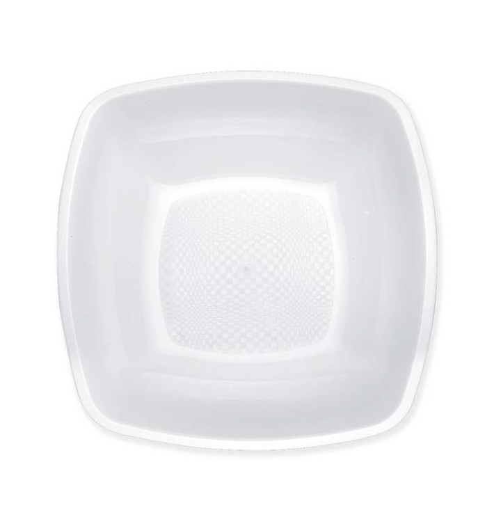 Piatto Plastica Fondo Bianco Square PP 180mm (300 Pezzi)