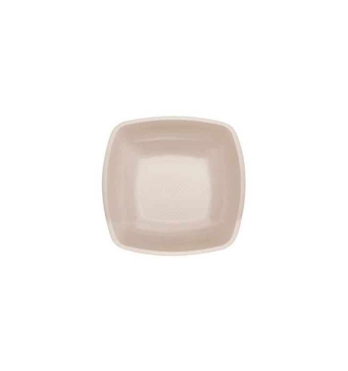 Piatto Plastica Fondo Beige Square PP 180mm (300 Pezzi)