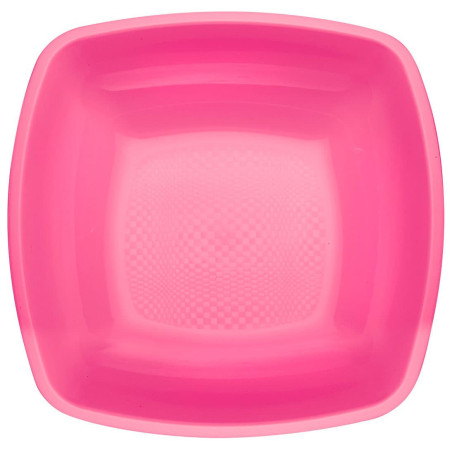 Piatto Plastica Fondo Fucsia Square PP 180mm (300 Pezzi)